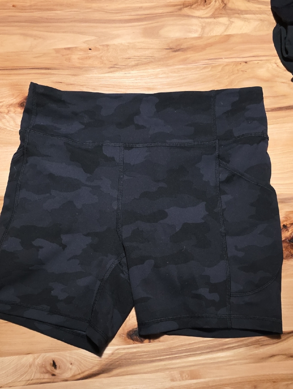 lululemon athletica Black Camo High-Rise Athletic Shorts